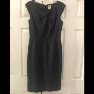 Anne Klein gray fitted knee length dress